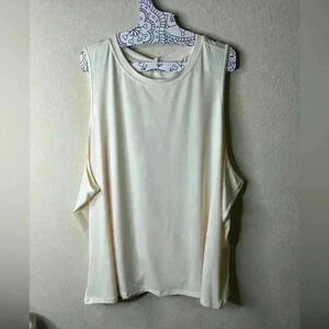 Fabletics Blake Dry-Flex Open Back Tankcream size 3X